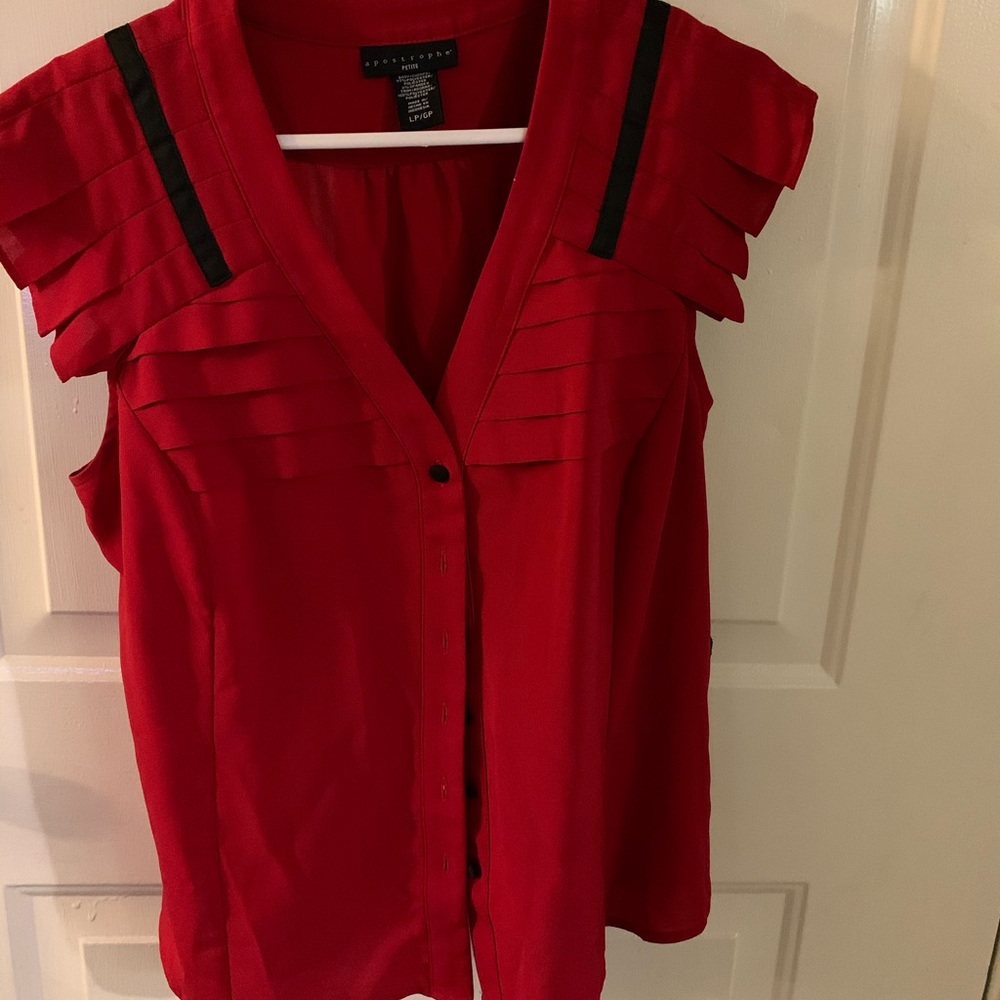 Apostrophe Red Blouse